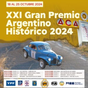 Bahía Blanca recibe 137 automóviles históricos del Gran Premio Argentino del ACA con exposición en parque de Mayo.