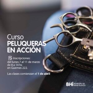 El grupo Peluqueras en Acción abre inscripciones hasta el viernes 11 para su curso que inicia el 1 de abril. Las anotaciones se realizan de 8 a 14 hs en Güemes 222.
