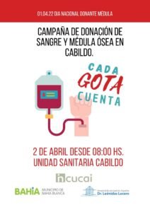 Se realizará una campaña de donación de sangre y médula ósea el 2 de abril en la Unidad Sanitaria de Cabildo