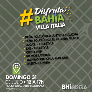 Actividad cultural comunitaria en Villa Italia con peñas folclóricas