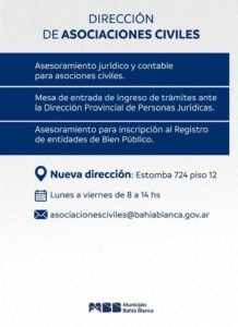 La Dirección de Asociaciones Civiles atiende de lunes a viernes y ofrece asesoramiento jurídico