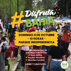 El parque Independencia renovado albergará el domingo #DisfrutáBahía con espectáculos del Centro Municipal de Estudios Folklóricos