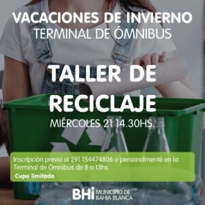 La terminal de ómnibus San Francisco de Asís ofrece talleres educativos durante vacaciones de invierno para menores de 7 a 12 años: reciclado (21/7)