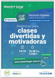 Dos talleres online gratuitos para docentes de todos los niveles el 14 de octubre: 'Clases divertidas y motivadoras' (10:30-12 hs) y 'Gamificación para la evaluación' (15:30-17 hs)