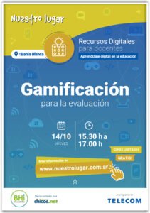 Se convoca a docentes de todos los niveles a participar en talleres gratuitos online dictados por TELECOM ARGENTINA el 14 de octubre. Las capacitaciones abordan gamificación para evaluación y clases divertidas con tecnología