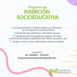 El municipio implementa un proyecto de inserción socioeducativa con encuentros quincenales en diferentes puntos de la ciudad para acompañar a niños