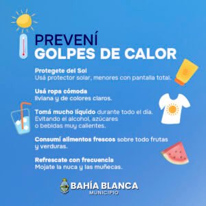 La Municipalidad recomienda hidratación constante