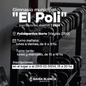 Abre gimnasio municipal gratuito El Poli con actividades deportivas y acceso comunitario.