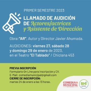 La Comedia Municipal abre convocatoria de audiciones hasta mañana martes para seleccionar elenco