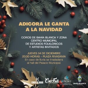 Se realizará un concierto coral gratuito hoy a las 20:30 en plaza Rivadavia