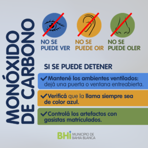 La municipalidad advierte sobre los riesgos del monóxido de carbono en hogares. Recomendaciones para evitar intoxicaciones: controlar artefactos