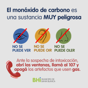 La municipalidad divulga recomendaciones para prevenir intoxicaciones por monóxido de carbono: verificar artefactos con gasistas matriculados