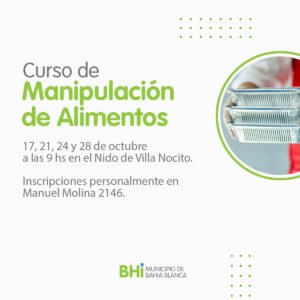Comienza curso de manipulación de alimentos en Espacio Nido Villa Nocito. Cuatro clases en octubre (17