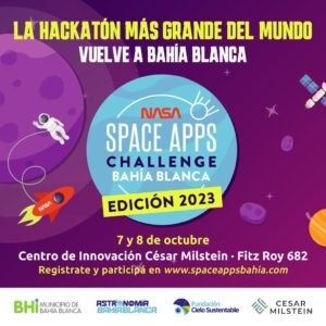 Se realizará la Hackatón NASA Space Apps Challenge en el Centro de Innovación César Milstein Espacio Emprender (Fitz Roy 682) este sábado y domingo de 9 a 24 horas. Evento internacional simultáneo en más de 320 ciudades con desafíos de aplicaciones espaciales para mayores de 14 años.