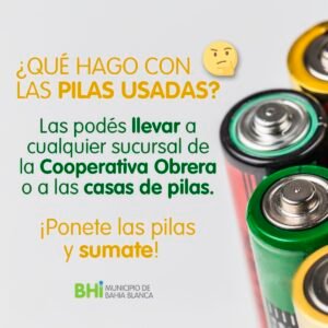La municipalidad mantiene un programa de reciclaje de pilas hace más de 23 años. Las pilas usadas pueden depositarse en recipientes habilitados en sucursales de la Cooperativa Obrera y casas de pilas. Lo recolectado se traslada a Saneamiento Ambiental para su envío a IPES