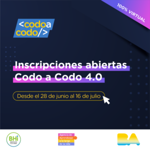 El Instituto Cultural invita a mayores de 18 años a participar del taller virtual Codo a Codo