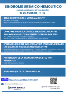 La Municipalidad organiza una jornada virtual sobre síndrome urémico hemolítico con inscripción online.