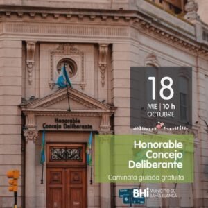 Se realizará una caminata guiada gratuita por el casco histórico de Bahía Blanca con visita al edificio del Concejo Deliberante. La actividad dura 90 minutos