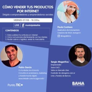 Municipio ofrece charla gratuita sobre ventas online para emprendedores sociales.