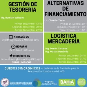Cierran mañana inscripciones para talleres online de capacitación empresarial con cupos limitados.