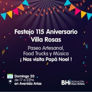 Villa Rosas celebra su 115 aniversario con actividades comunitarias incluyendo paseo artesanal
