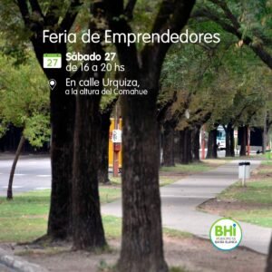 Este fin de semana habrá dos ferias en espacios públicos: la Feria de Emprendedores el sábado en calle Urquiza