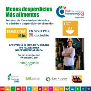 El Chef Pato Amantini brindará una charla online esta tarde sobre reducción de desperdicios de alimentos