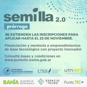 Vence mañana el plazo de inscripción para Fondo Semilla 2.0