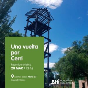 El Bus Turístico llega a General Cerri el domingo 20 para un recorrido por su historia industrial y patrimonio