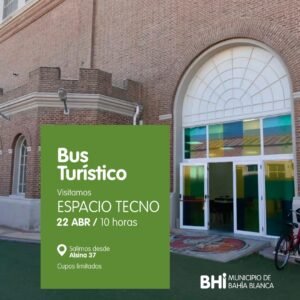 El Bus Turístico vuelve al Espacio Tecno Dr. César Milstein el viernes con salida desde Alsina 37 a las 10 hs. Recorre el centro