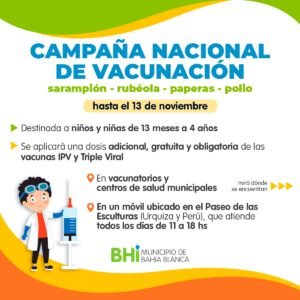 Campaña nacional de vacunación gratuita contra sarampión