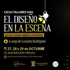 Se realizará el taller gratuito 'El Diseño en la Escena: La luz como objeto escénico' en el Teatro Municipal de Bahía Blanca desde mañana hasta el sábado. Estará a cargo de Leandra Rodriguez y entregará certificados de asistencia. Inscripción en línea.