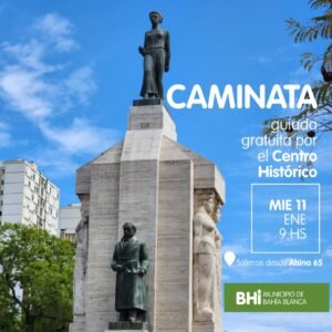 Nueva caminata guiada y gratuita por el Centro Histórico de Bahía Blanca y plaza Rivadavia para conocer el patrimonio local. Miércoles desde el Palacio Municipal con inscripción previa y cupos limitados.