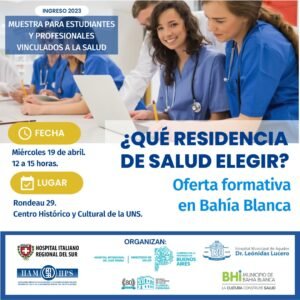 Se realizará una muestra de propuestas formativas en salud con participación de hospitales municipales
