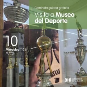 Se realizará una caminata guiada gratuita por el centro histórico con visita al Museo del Deporte. Partida desde el Puesto de Informes Turísticos del Palacio Municipal. Inscripción previa requerida.