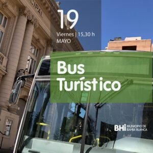 El Bus Turístico ofrece recorridos gratuitos: mañana a las 15:30 hs por Museo y Archivo Histórico y Paseo Portuario; el sábado a las 15 hs por Villa Harding Green y Museo de la Aviación Naval. Cupos limitados. Inscribirse al 2914390122.