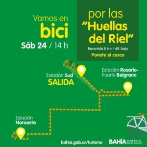 Se realizará un paseo en bicicleta por las Huellas del Riel