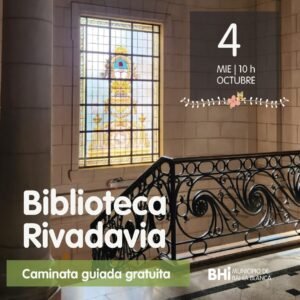 Se realizará mañana a las 10 una caminata guiada gratuita hacia la Biblioteca Popular Bernardino Rivadavia. Punto de encuentro en peatonal Drago y avenida Colón. Duración 90 minutos. Cupos limitados e inscripción online.