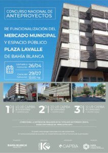 Abierto concurso nacional de anteproyectos para refuncionalización del Mercado Municipal y plaza Lavalle hasta 29 de julio.