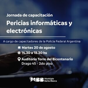 Se dictará mañana en Torre Bicentenario un curso sobre pericias informáticas y análisis de evidencia digital.