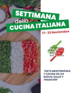 Semana de la Comida Italiana del 17 al 23 de noviembre con degustaciones