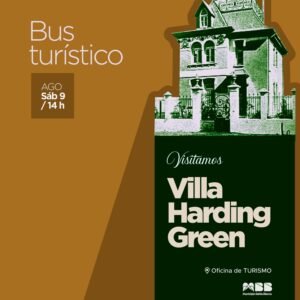 Bus turístico gratuito recorre Villa Harding Green con visitas patrimoniales y actividades culturales.