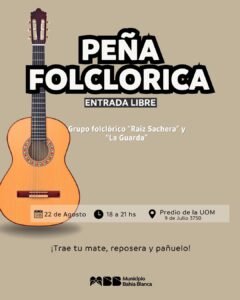 Peña folclórica el viernes 22 en UOM con Raiz Sachera y La Guarda. Entrada libre.