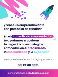 Programa de asesoramiento integral para emprendedores en Bahía Hub con enfoque en modelos de negocio y estrategia comercial.