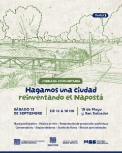 Jornada comunitaria en Napostá con mural participativo