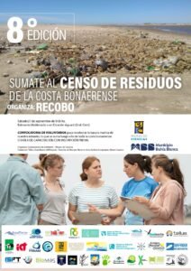 Convocatoria a voluntarios para la 8va edición del Censo de Residuos de la Costa el 27 de marzo.