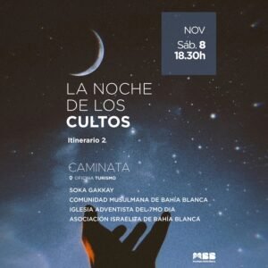 Caminata guiada y gratuita por instituciones religiosas de Bahía Blanca el sábado 8 desde las 18:30 h.