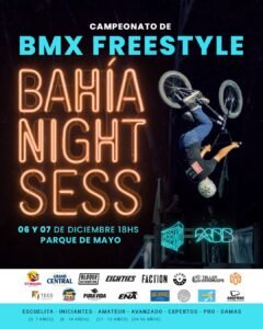 Campeonato de BMX Freestyle en Parque de Mayo sábado y domingo con torneo nacional y coronación de campeones.