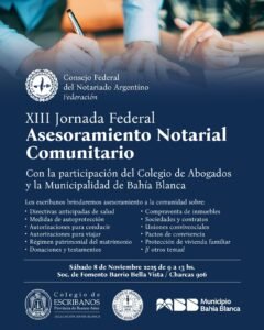Escribanos ofrecen asesoramiento notarial gratuito en Bella Vista el sábado 8.