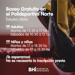 El Polideportivo Norte ofrece clases gratuitas de boxeo para niñas